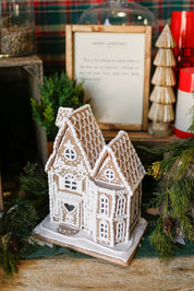 White Lighted Gingerbread House (XL)