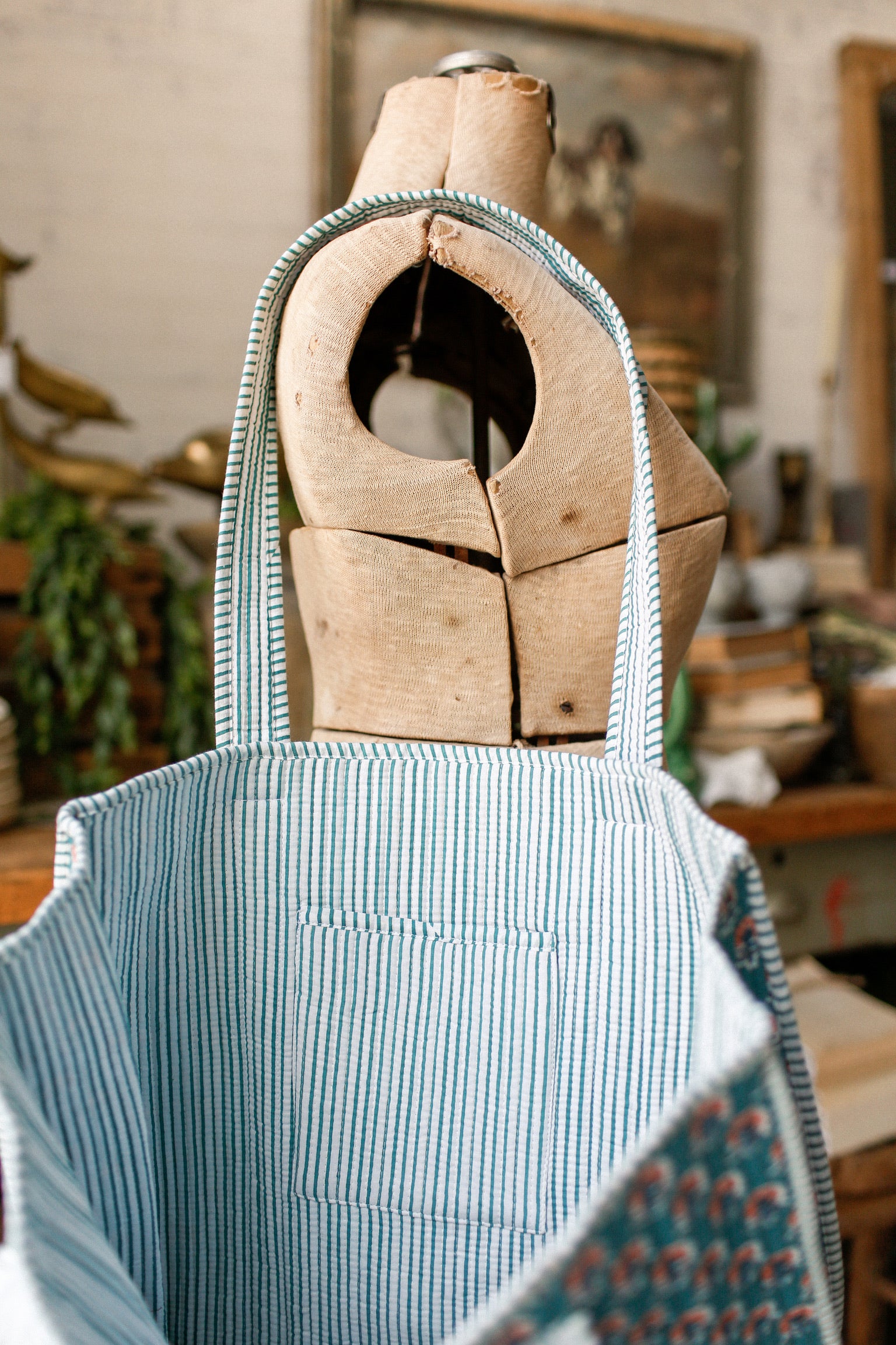Floral Block Print Tote Bag The Little Burlap Barn®
