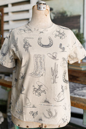 Creme Wild West T-Shirt
