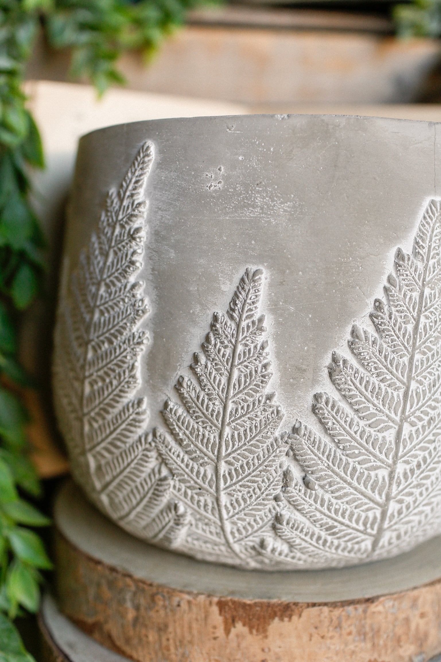 burlap planter pot Cement Botanical Planter