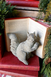 Concrete Squirrel Figurine