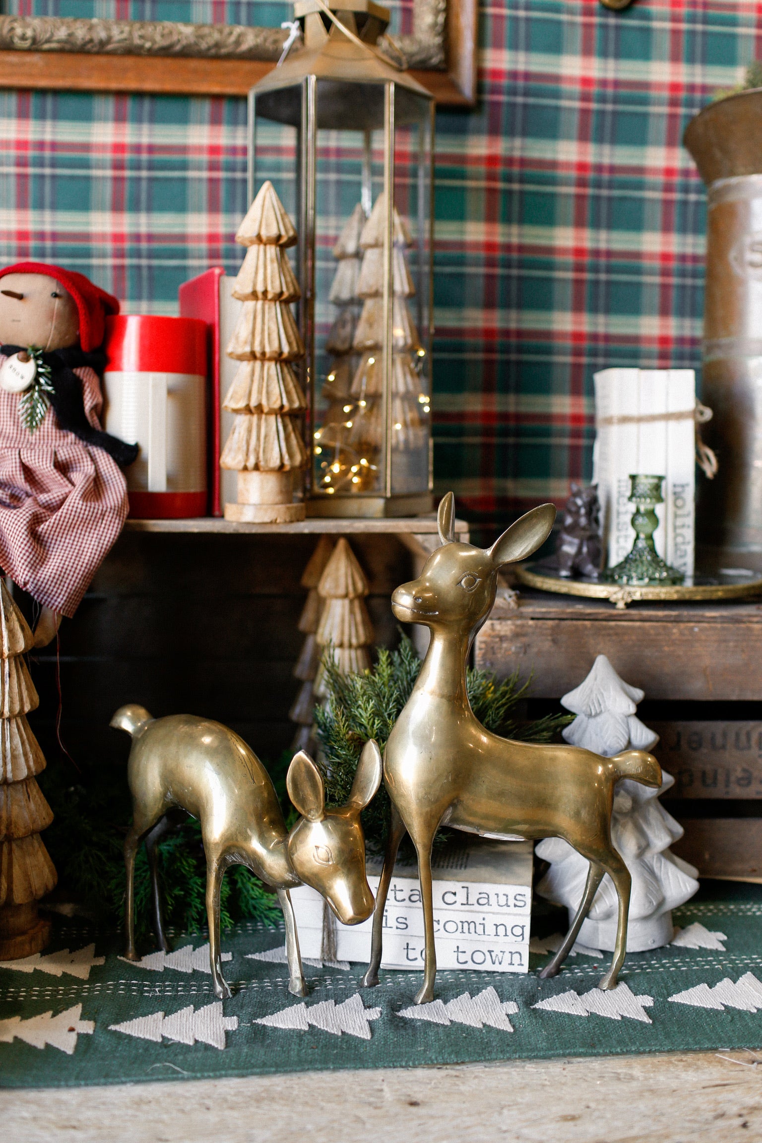 Vintage Brass Regency Deer