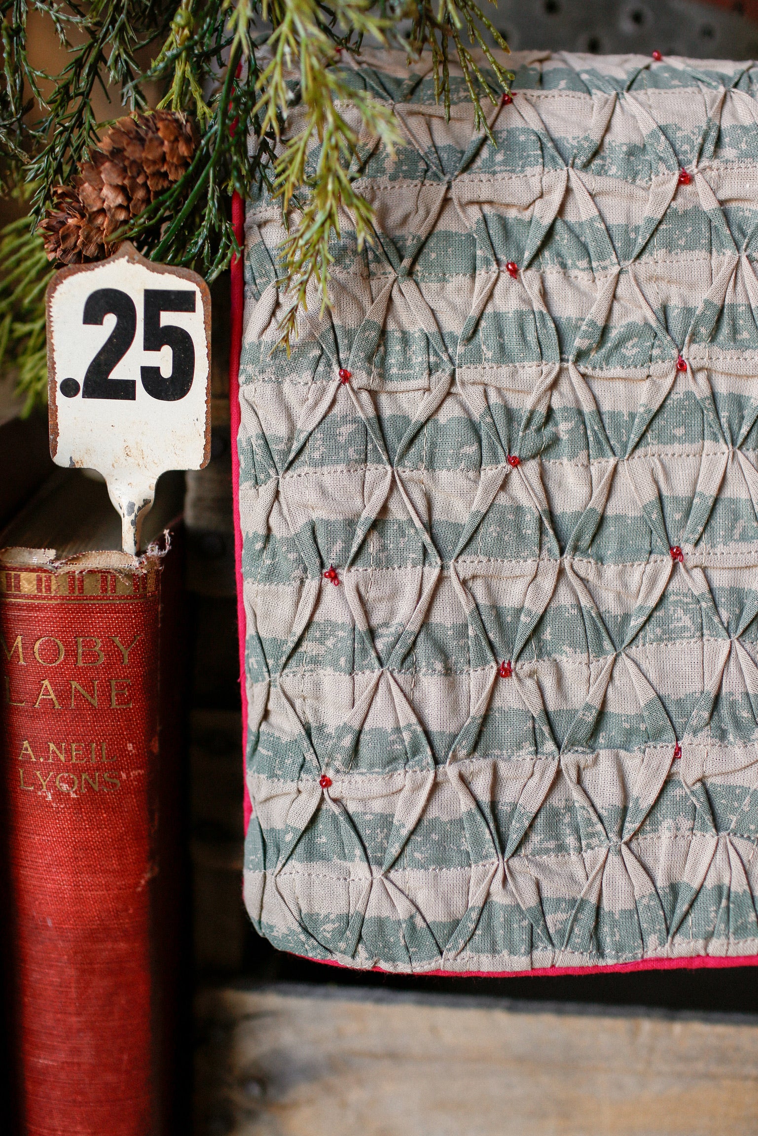 Smocked Green Stripe Runner