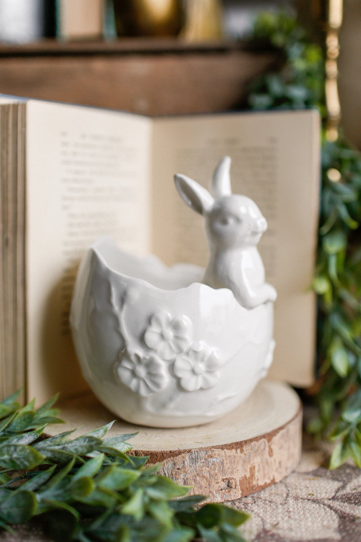 Ceramic Bunny In Egg