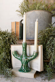 Stoneware Flower Stem Candelabra The Little Burlap Barn®