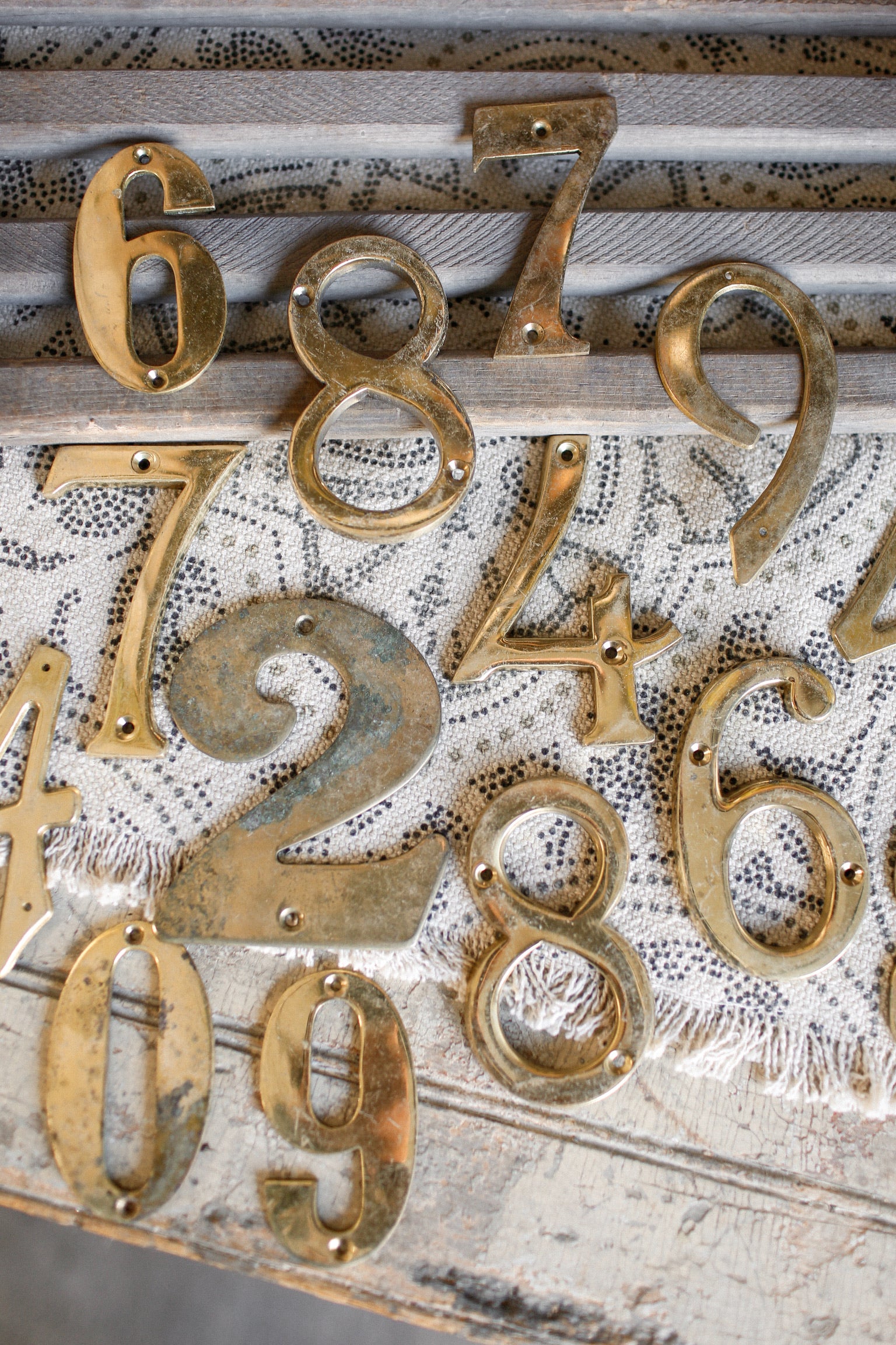 Vintage Brass House Number