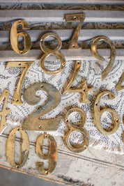 Vintage Brass House Number