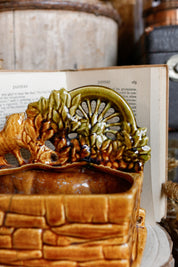 Vintage McCoy Spinning Wheel Planter