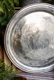Vintage "Merry Christmas" Silver Tray
