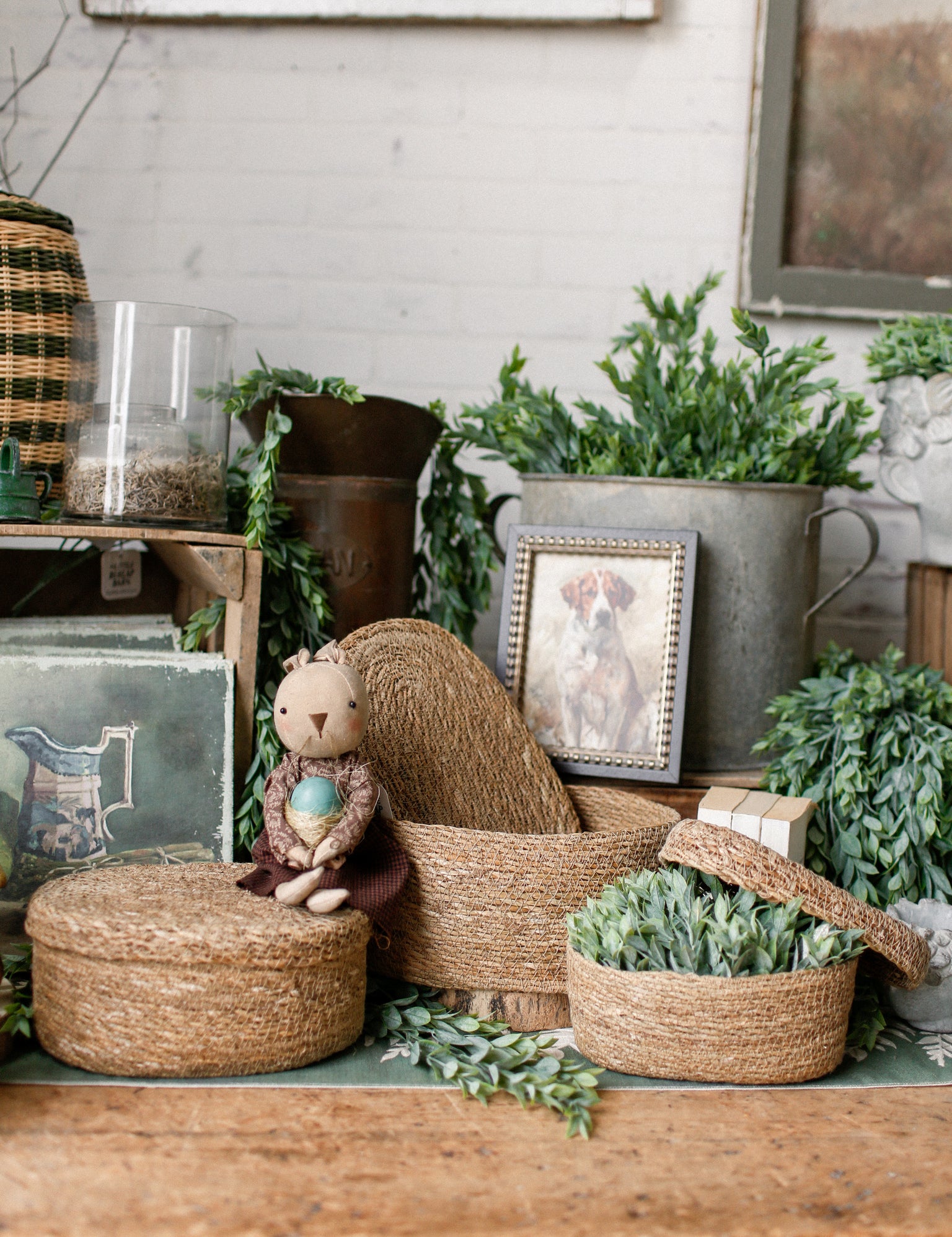 Hand-Woven Seagrass Basket The Little Burlap Barn®