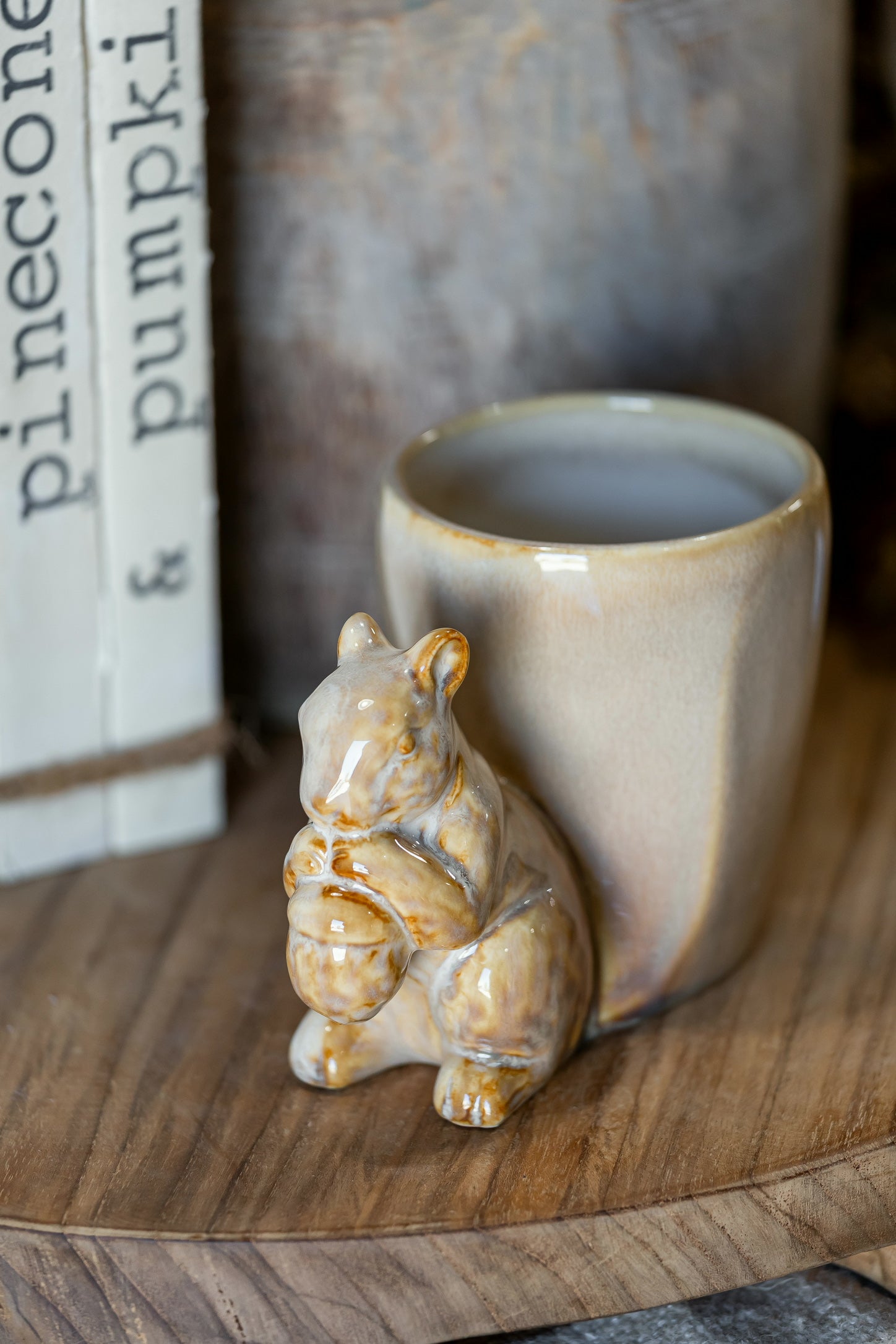 Squirrel Stoneware Vase Creative Co-Op