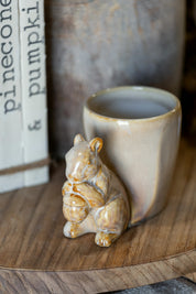 Squirrel Stoneware Vase Creative Co-Op