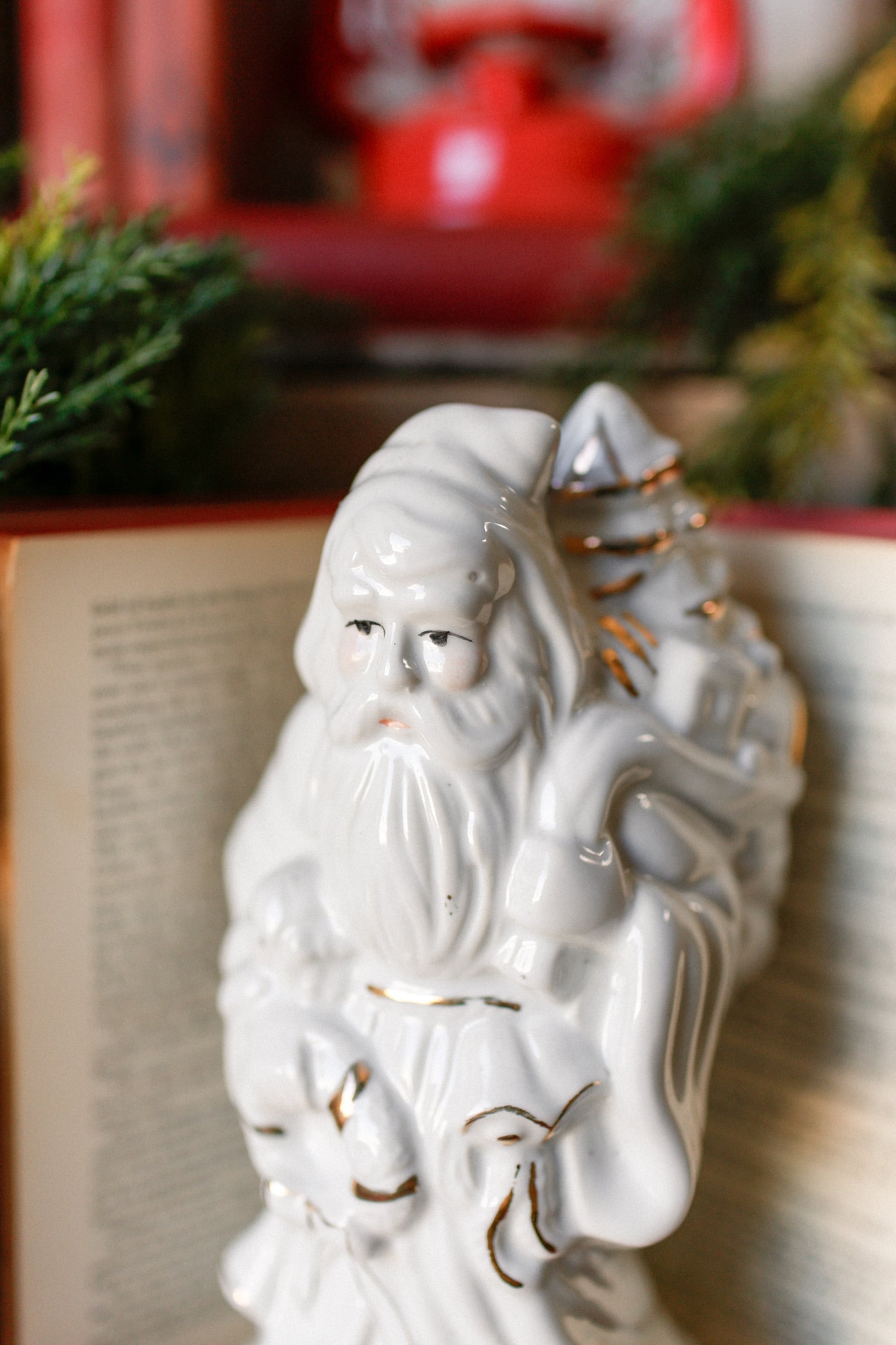 Vintage Santa Music Figurine