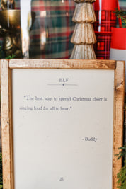 Handmade "Elf" Framed Sign