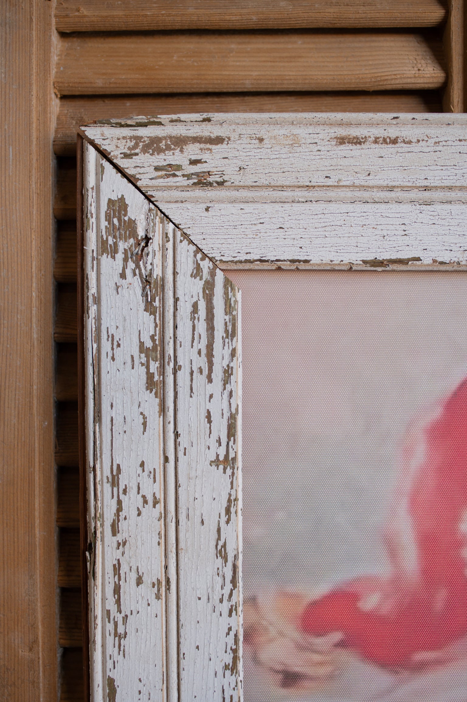 Salvaged Framed Classic Santa Canvas (A)