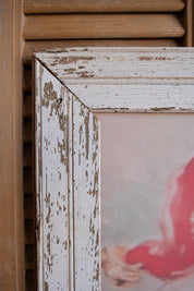 Salvaged Framed Classic Santa Canvas (A)