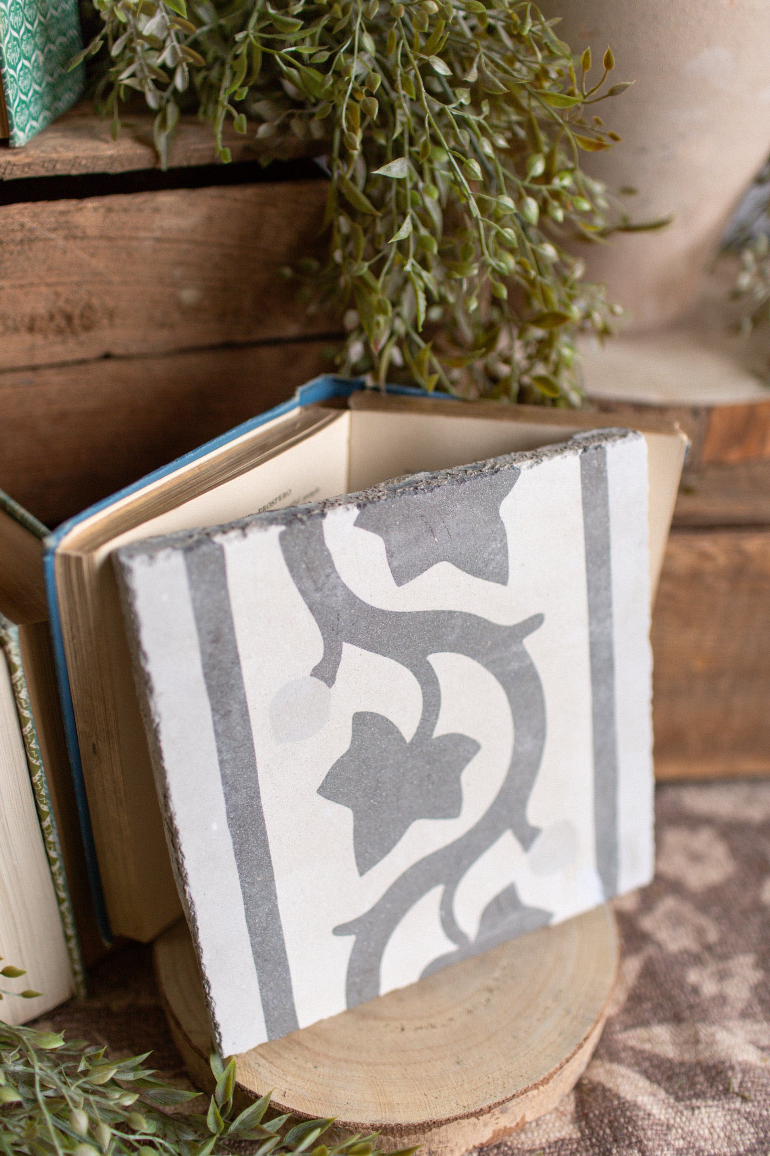 Salvaged Floral European Tile The Little Burlap Barn®