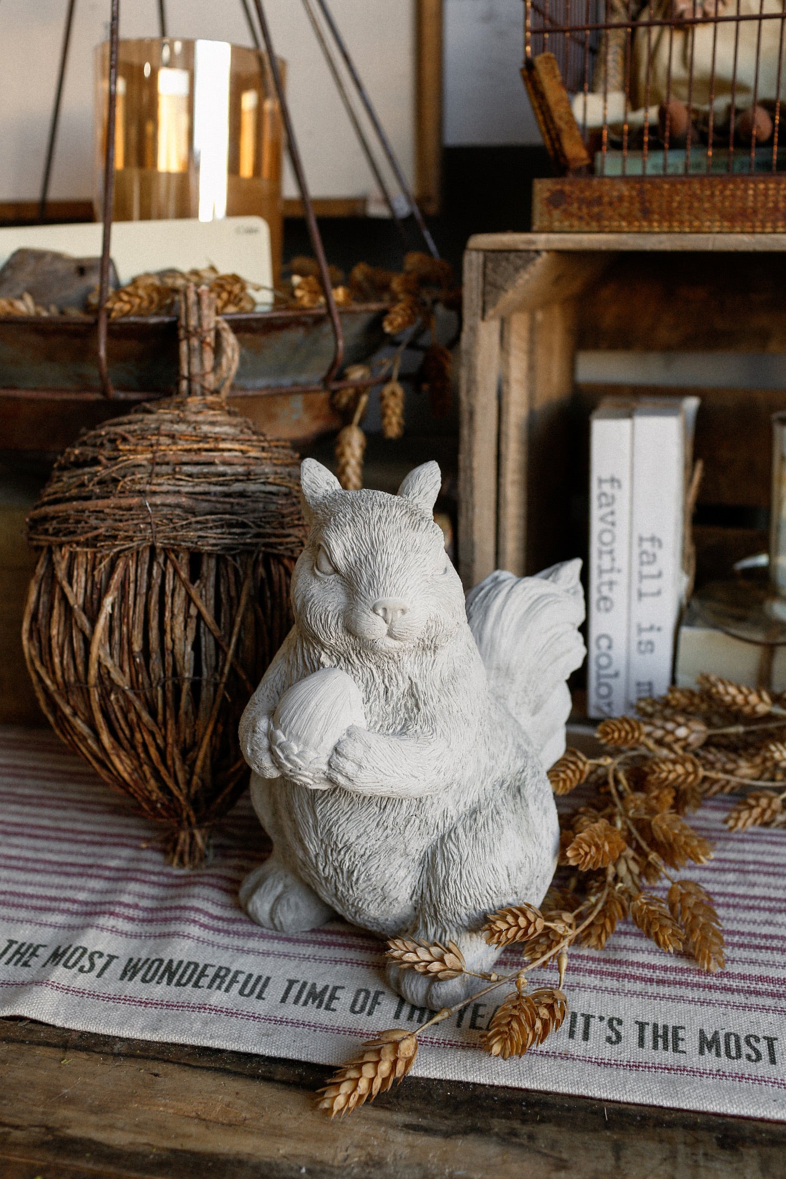 Vintage Concrete Squirrel