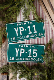 Vintage Green License Plate