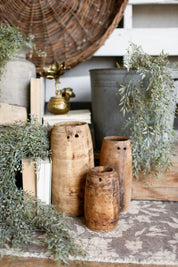 Vintage Wood Pot (L)