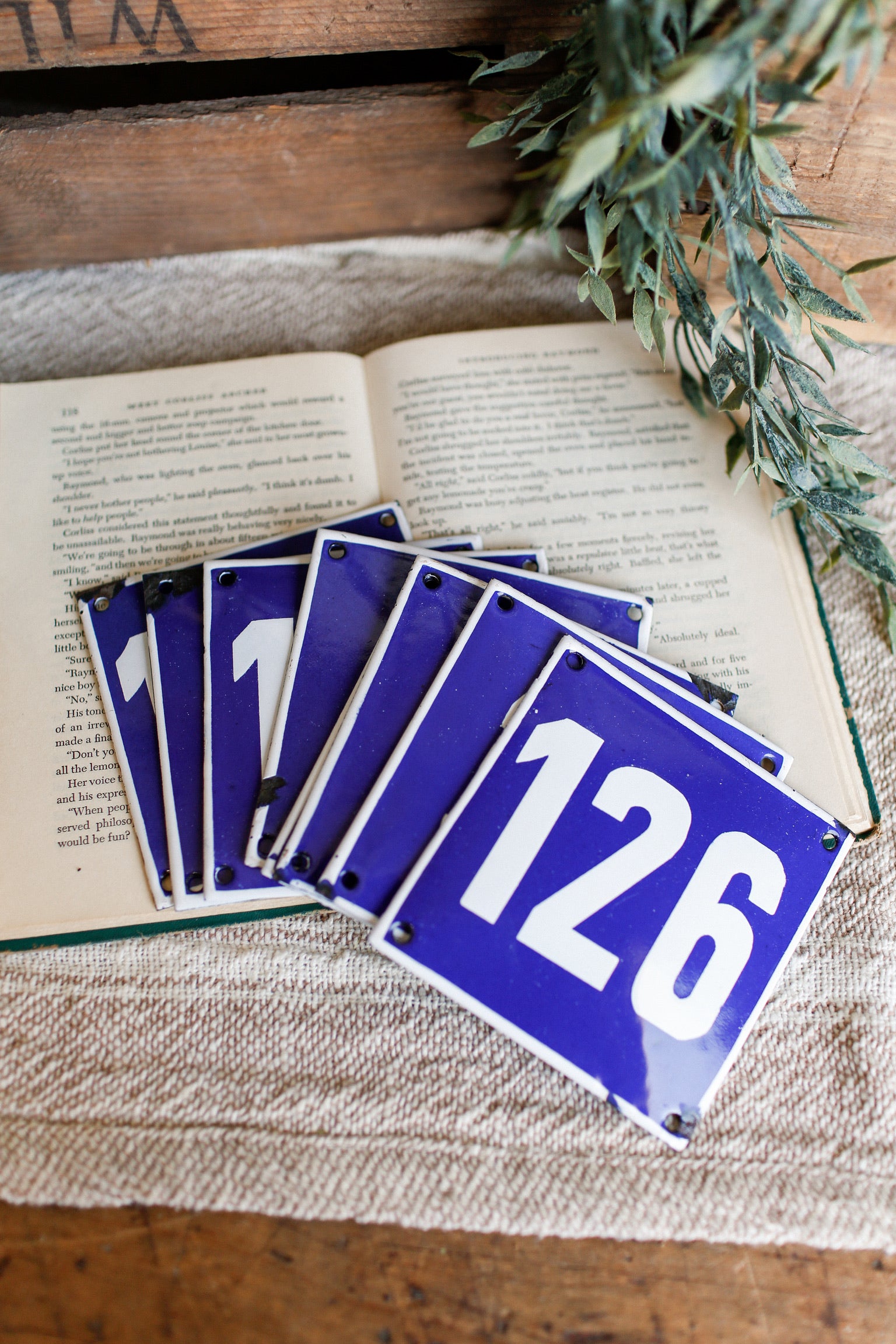 Salvaged French Enamel Number The Little Burlap Barn®