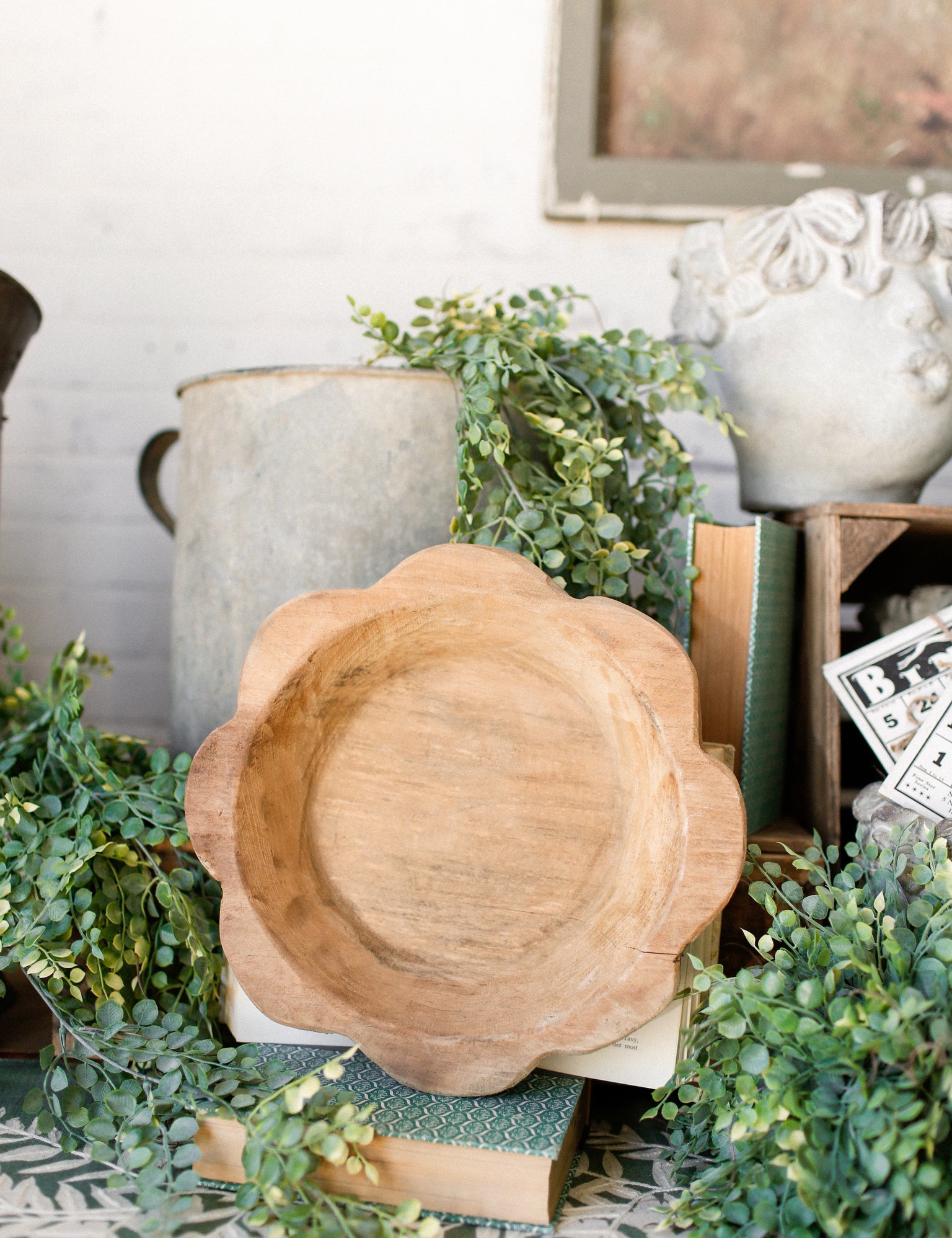 Wood Flower Bowl The Little Burlap Barn®