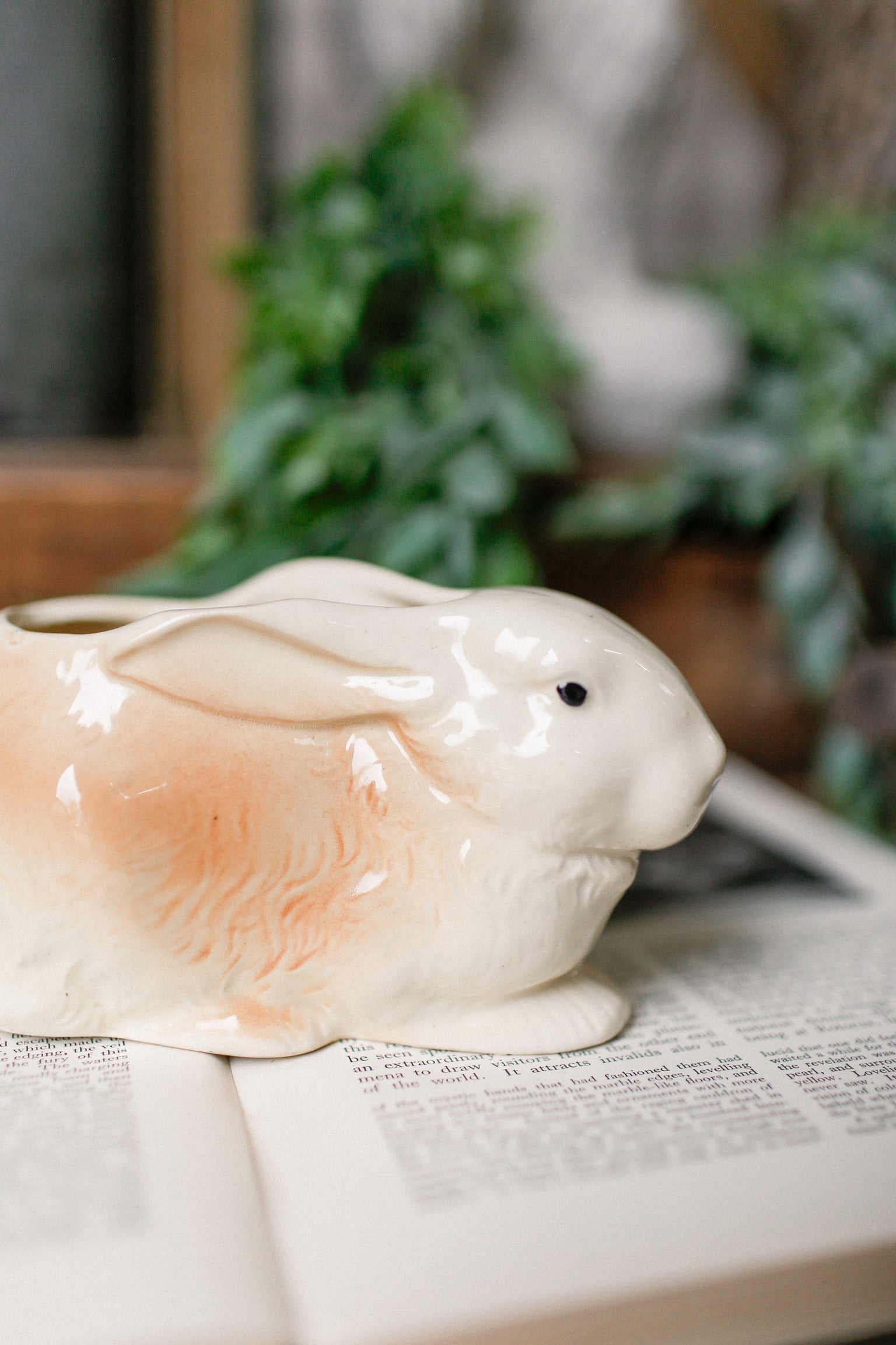 Vintage Rabbit Planter
