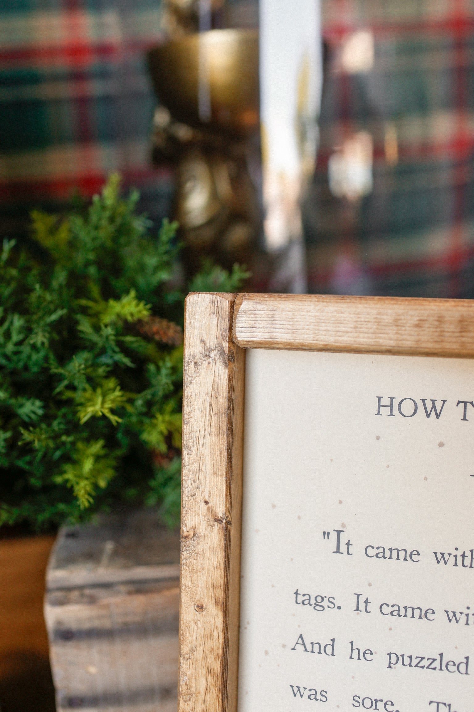 Handmade "Grinch" Framed Sign