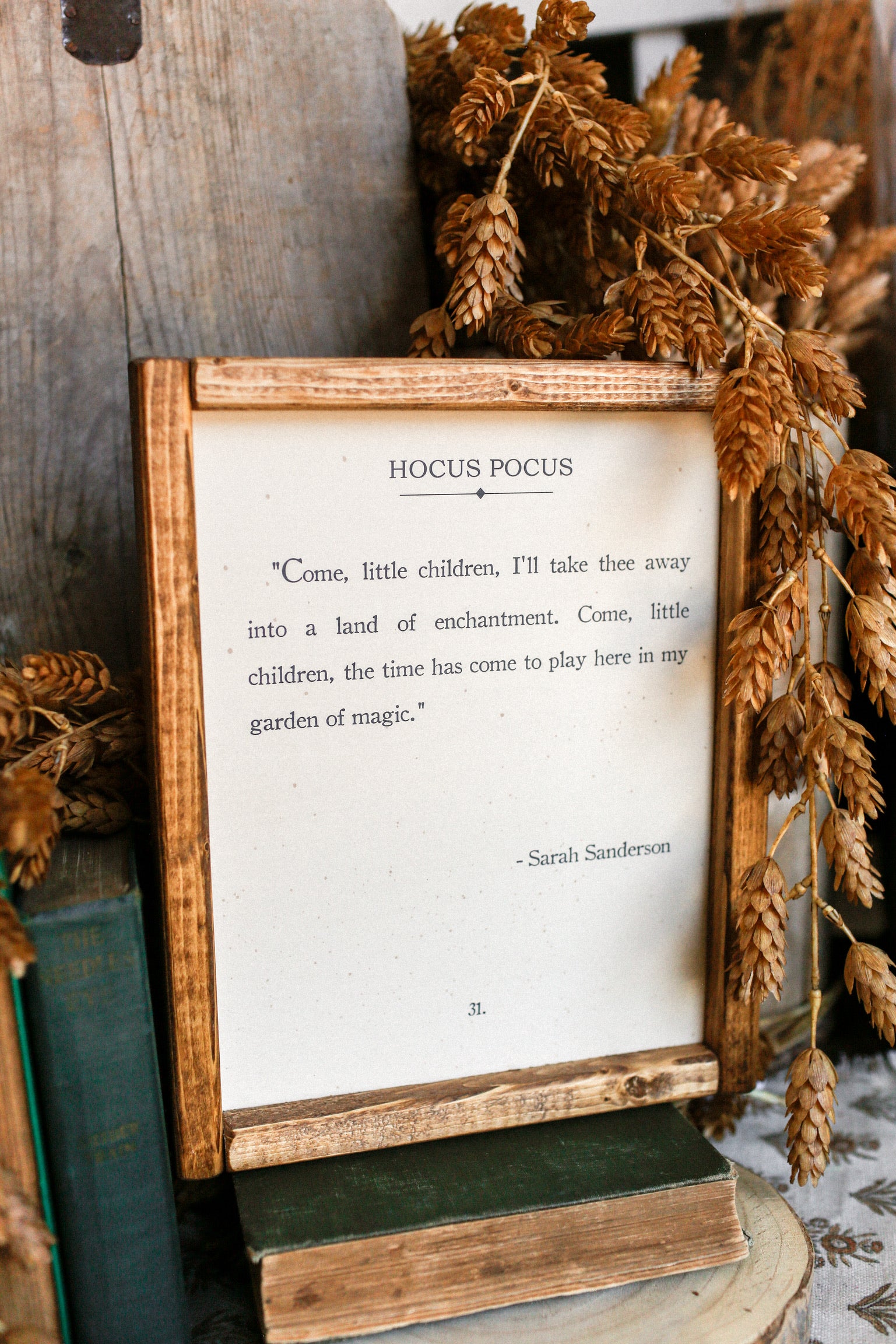 Handmade "Hocus Pocus" Framed Sign