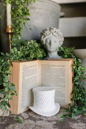 Vintage Milk Glass Top Hat