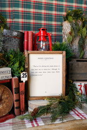 Handmade "Merry Christmas" Framed Sign