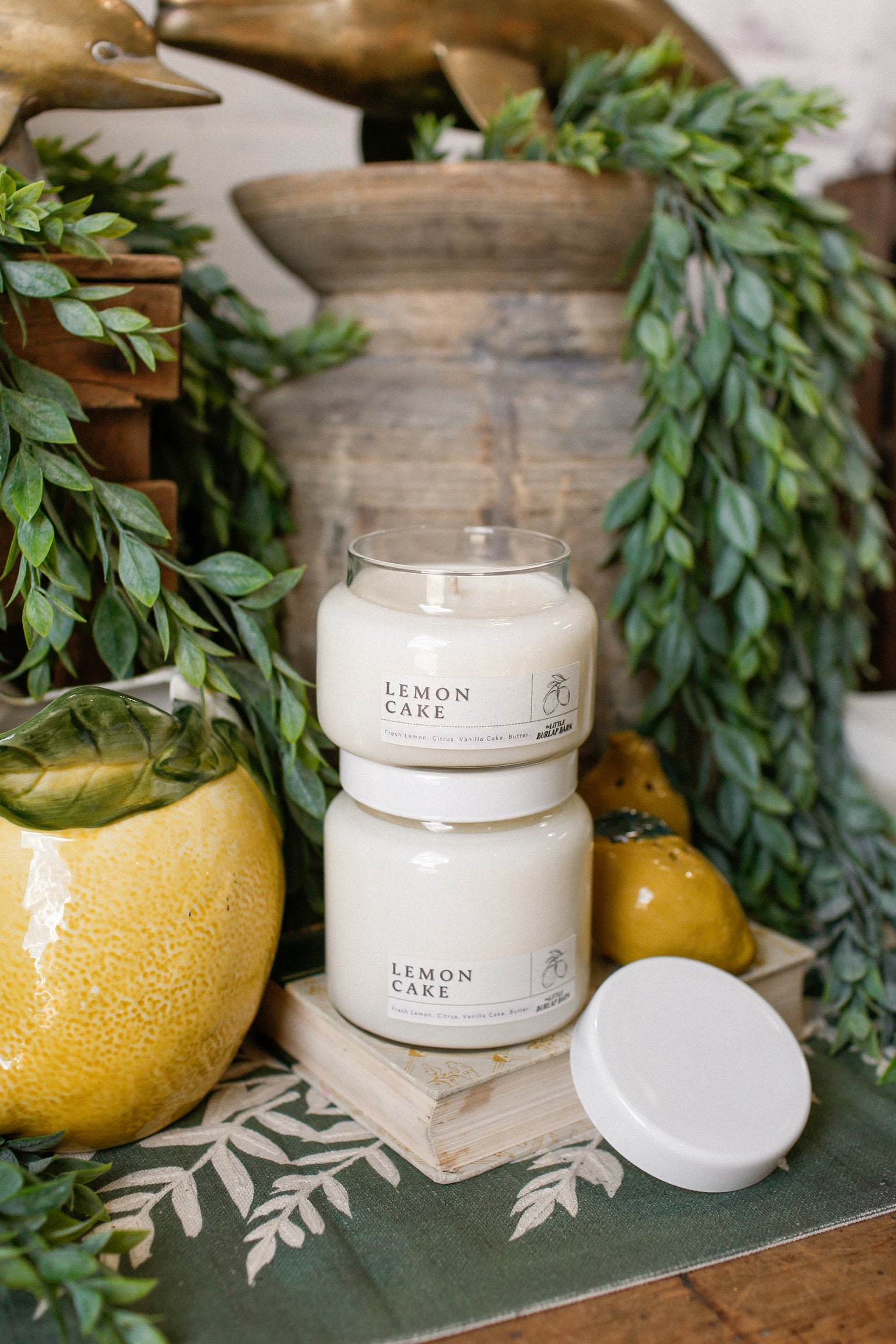 Apothecary Candle -- Lemon Cake The Little Burlap Barn®