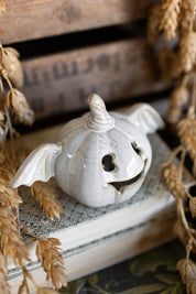 Stoneware Lighted Jack O' Lantern