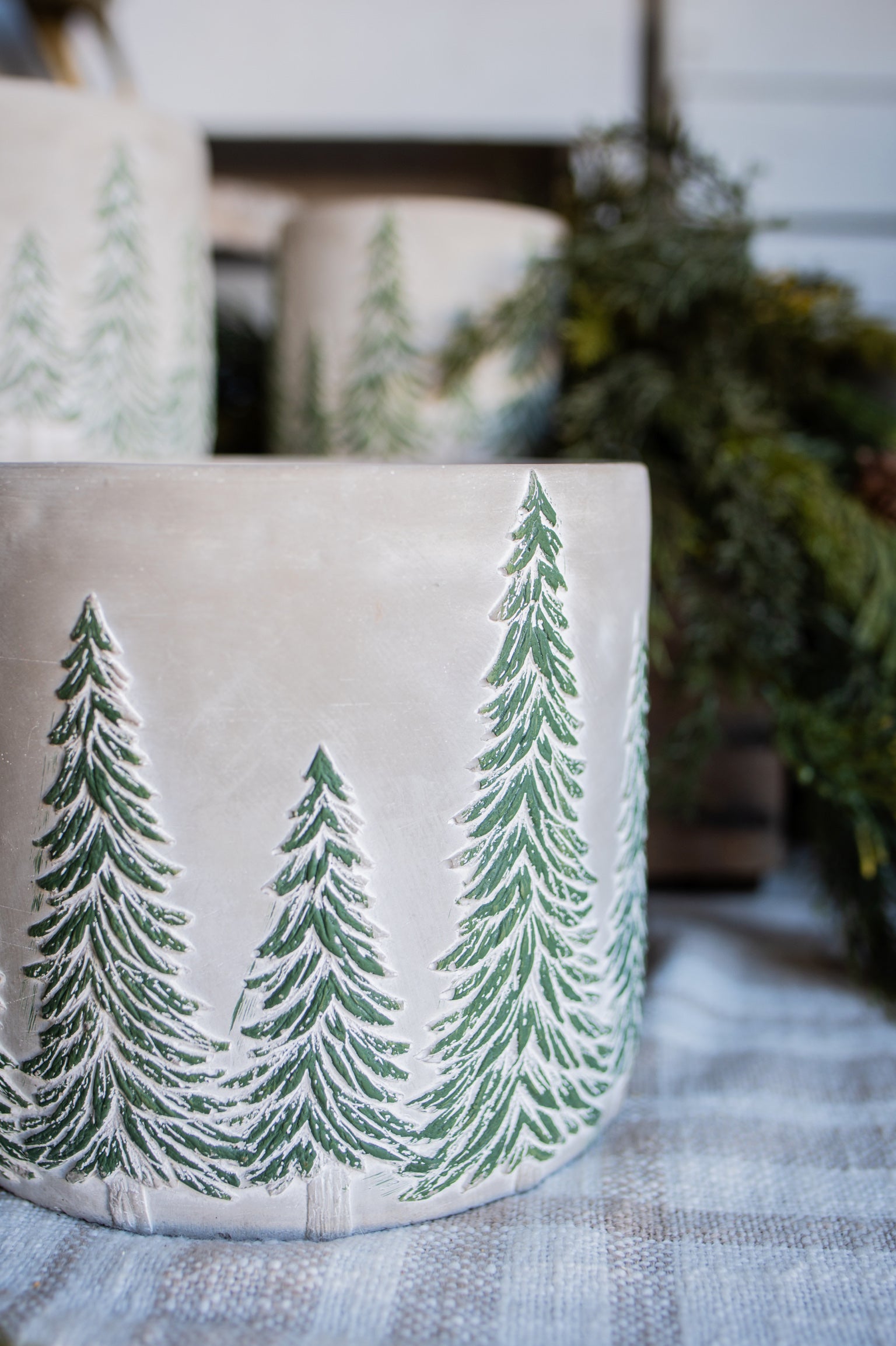 Concrete Tree Farm Pot