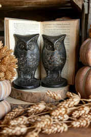 Cast Iron Owl Shaped Bookends Creative Co-Op