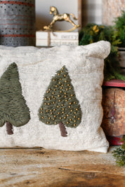 Embroidered Tree Pillow