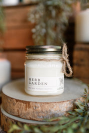 Mason Jar Candle-Herb Garden
