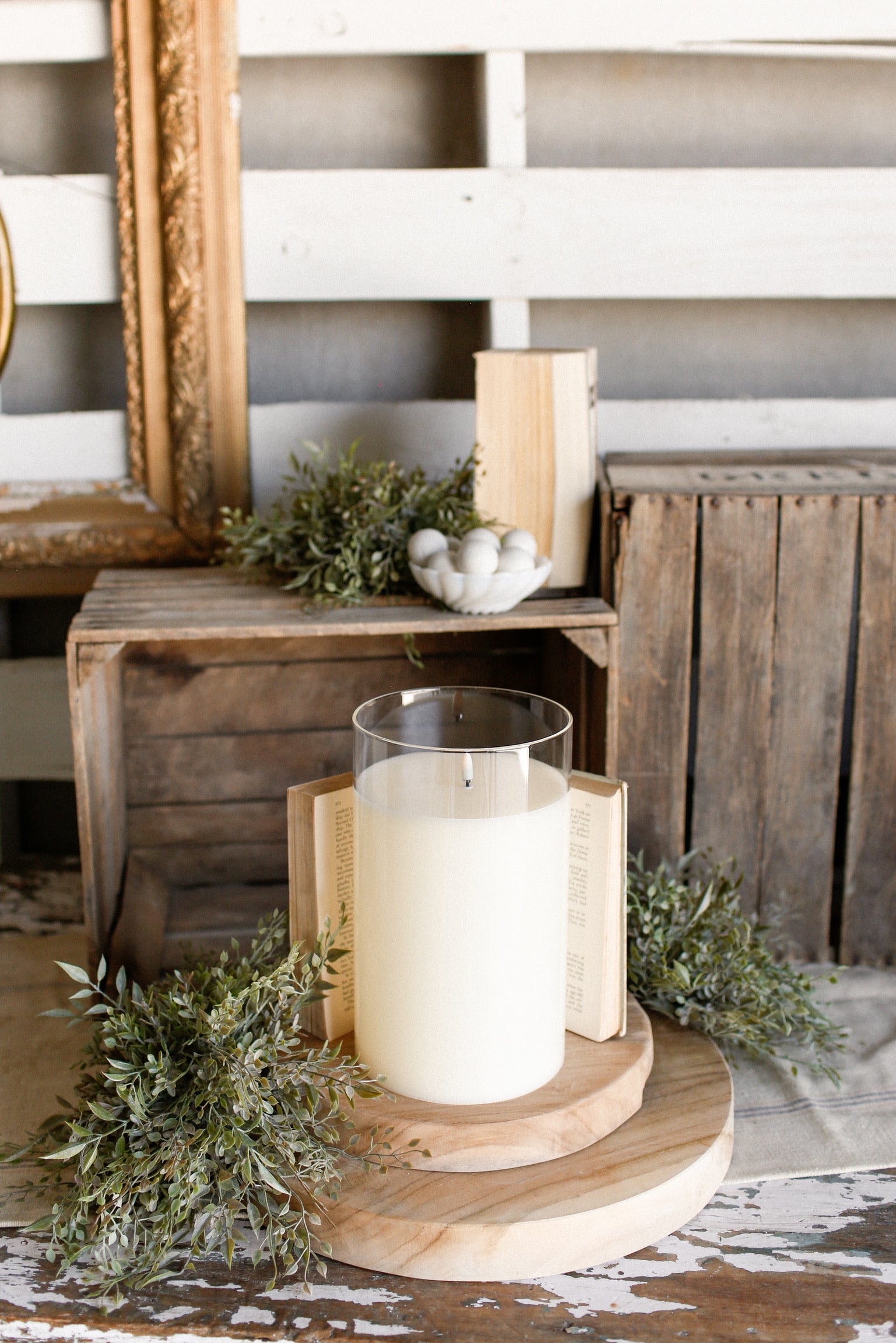 Large Ivory Flameless Candle The Little Burlap Barn®