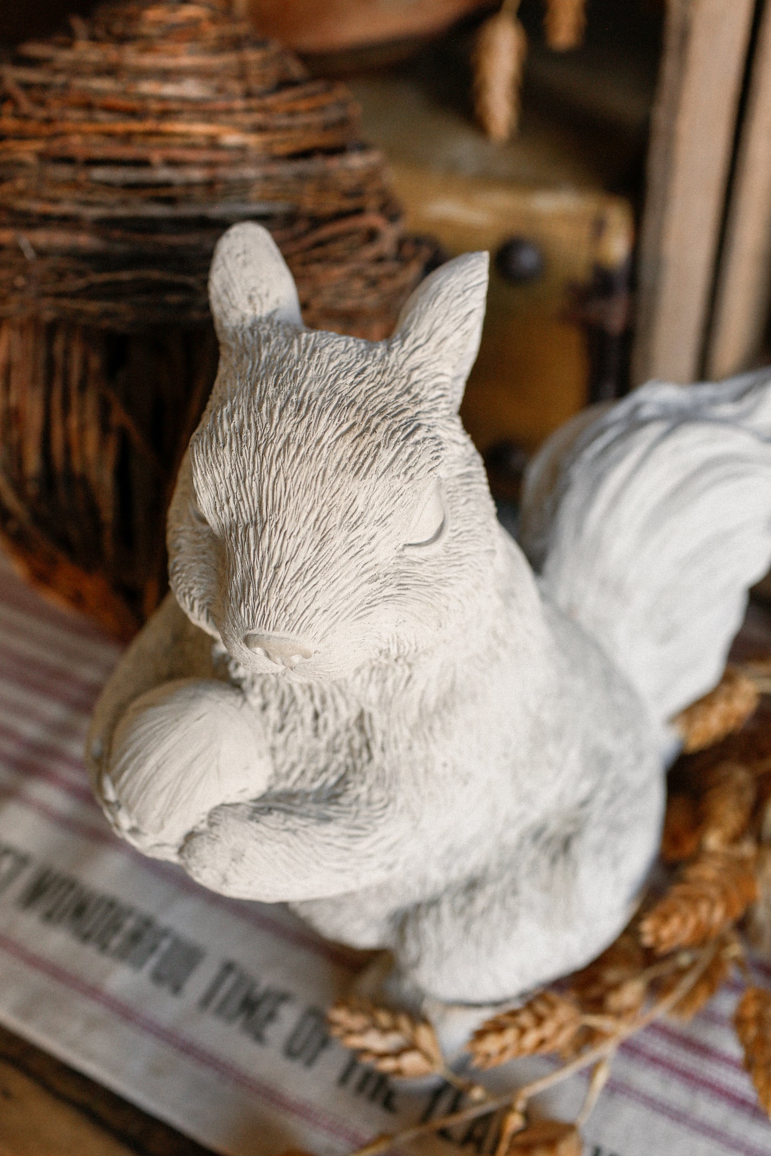 Vintage Concrete Squirrel