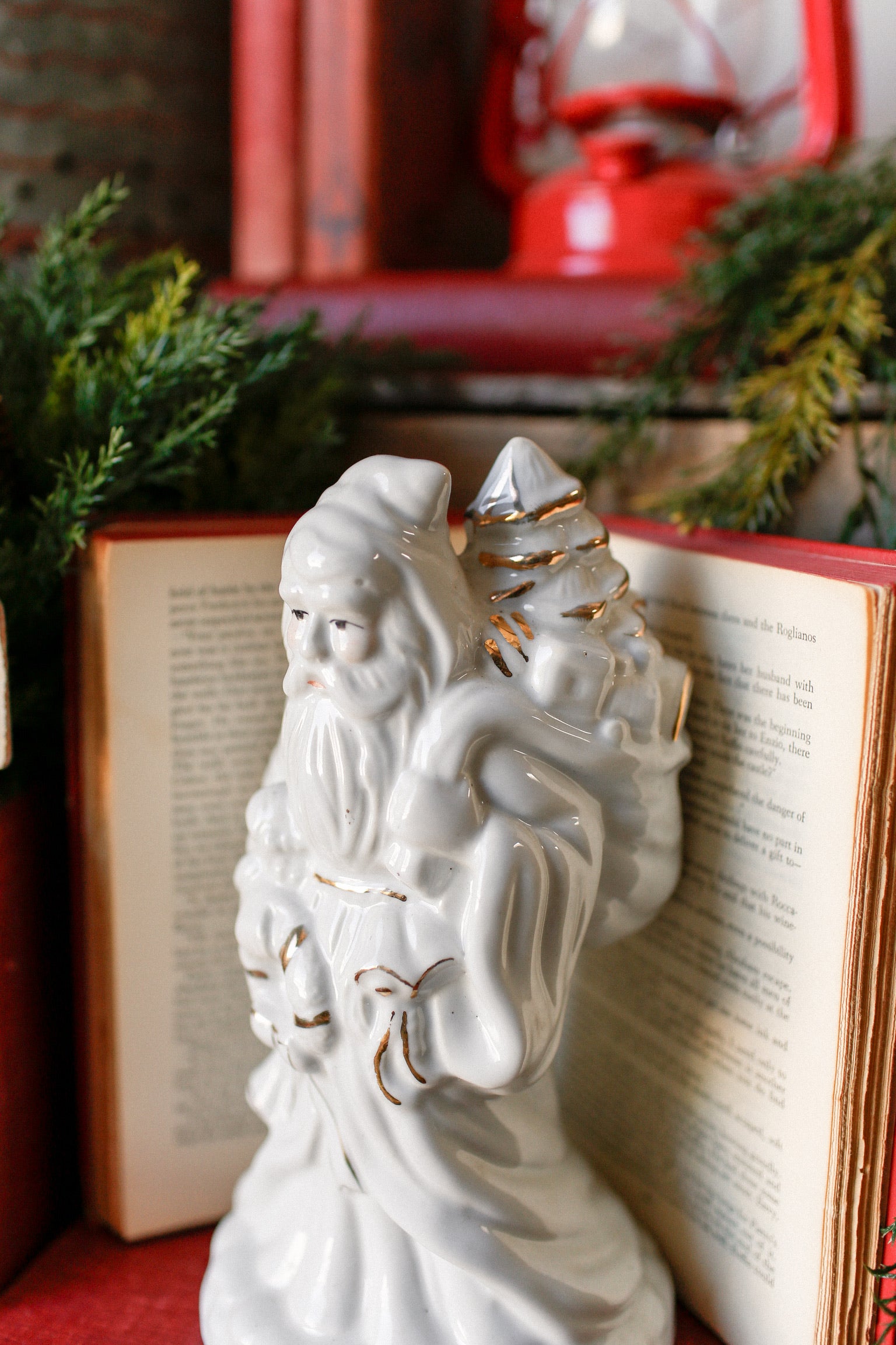 Vintage Santa Music Figurine