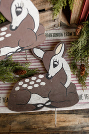 Vintage Retro Wood Deer