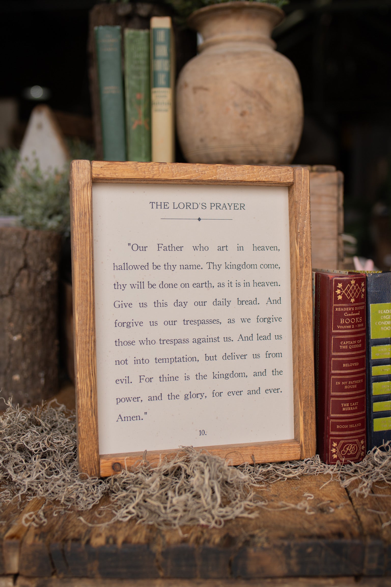 Handmade "Lord’s Prayer" Framed Sign The Little Burlap Barn®