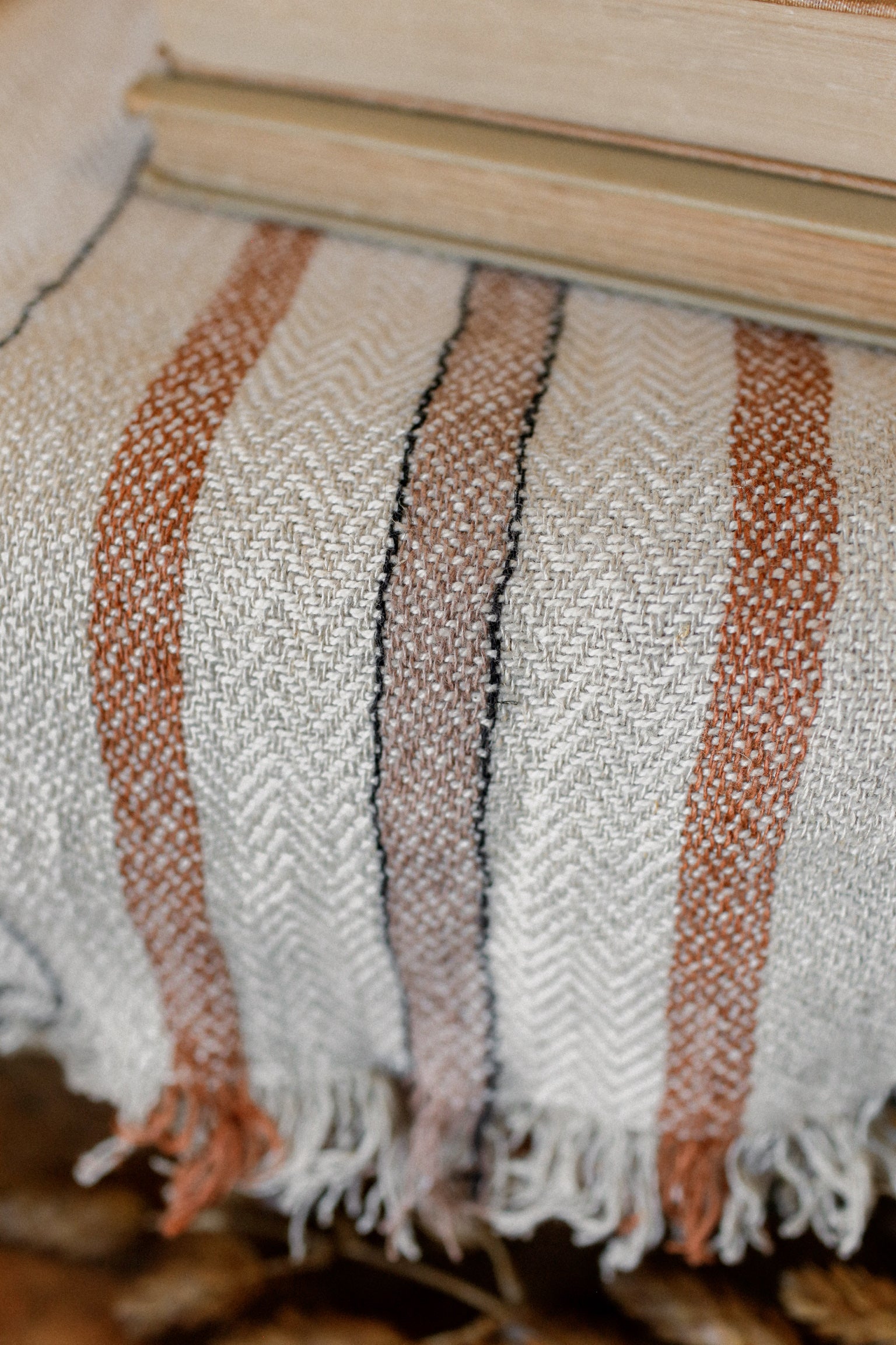 Rustic Woven Striped Runner