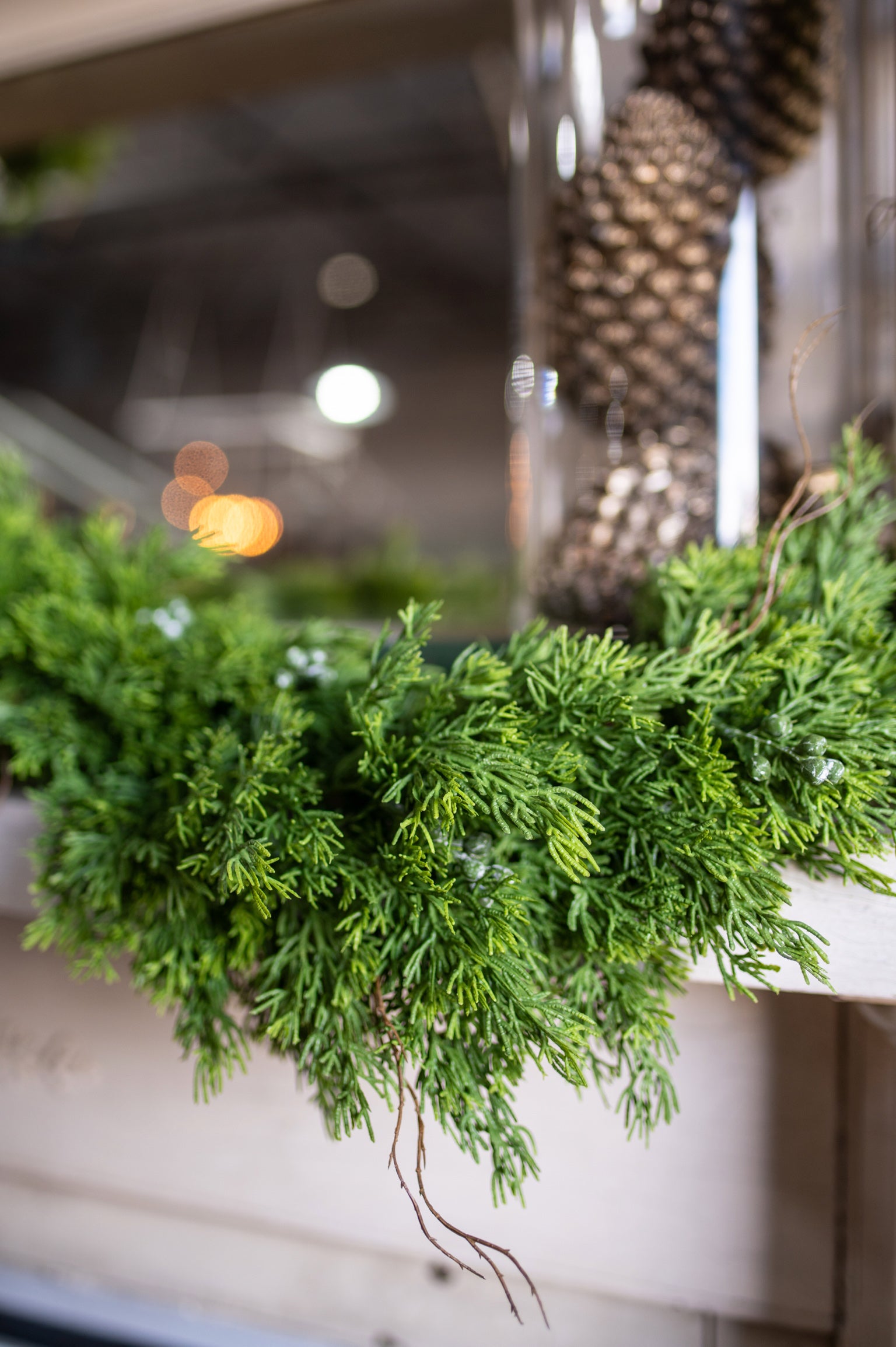 Real Touch Dripping Cedar Garland