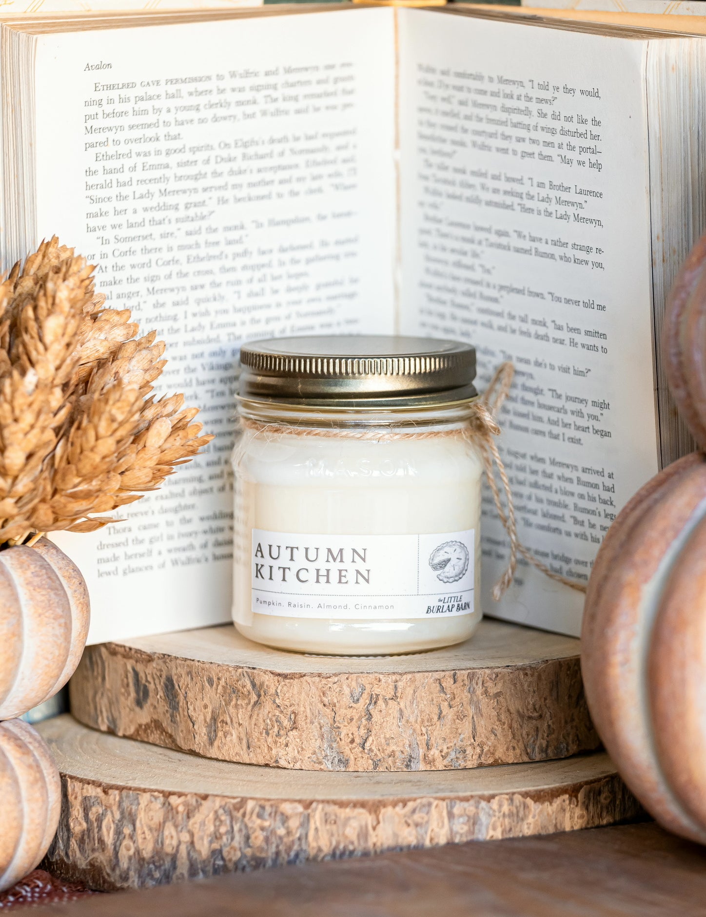 Autumn Kitchen Mason Jar Candle The Little Burlap Barn