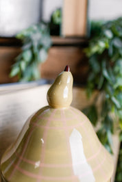 Plaid Pear Canister