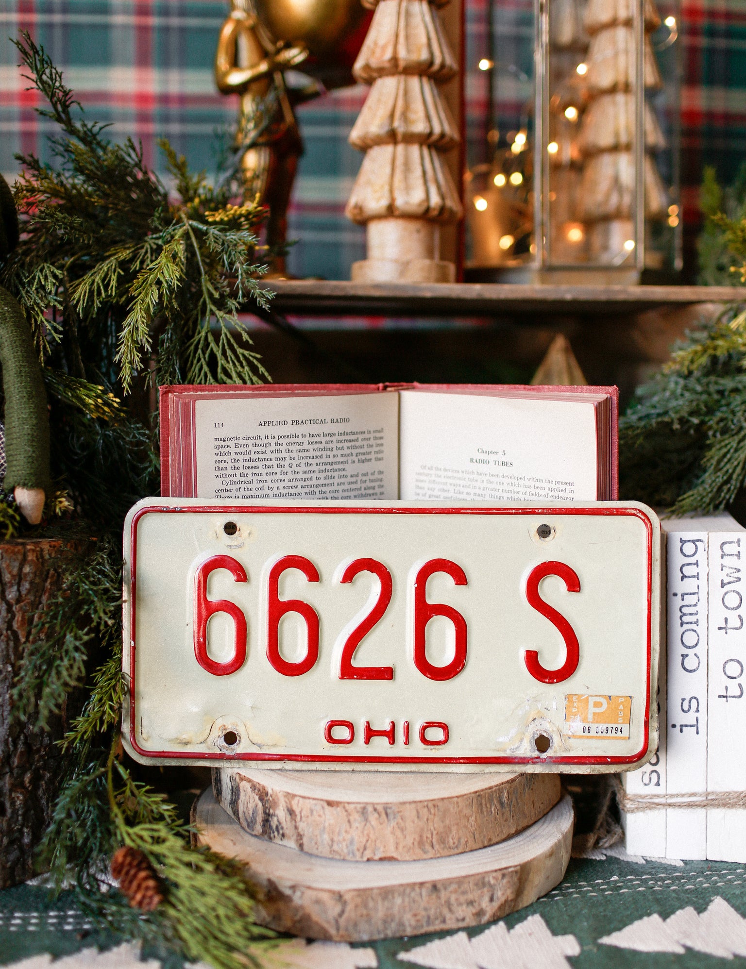 Vintage White License Plate The Little Burlap Barn®