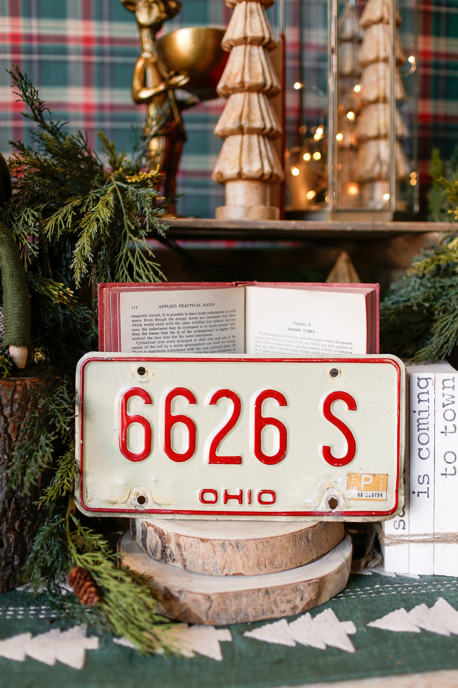 Vintage White License Plate The Little Burlap Barn®