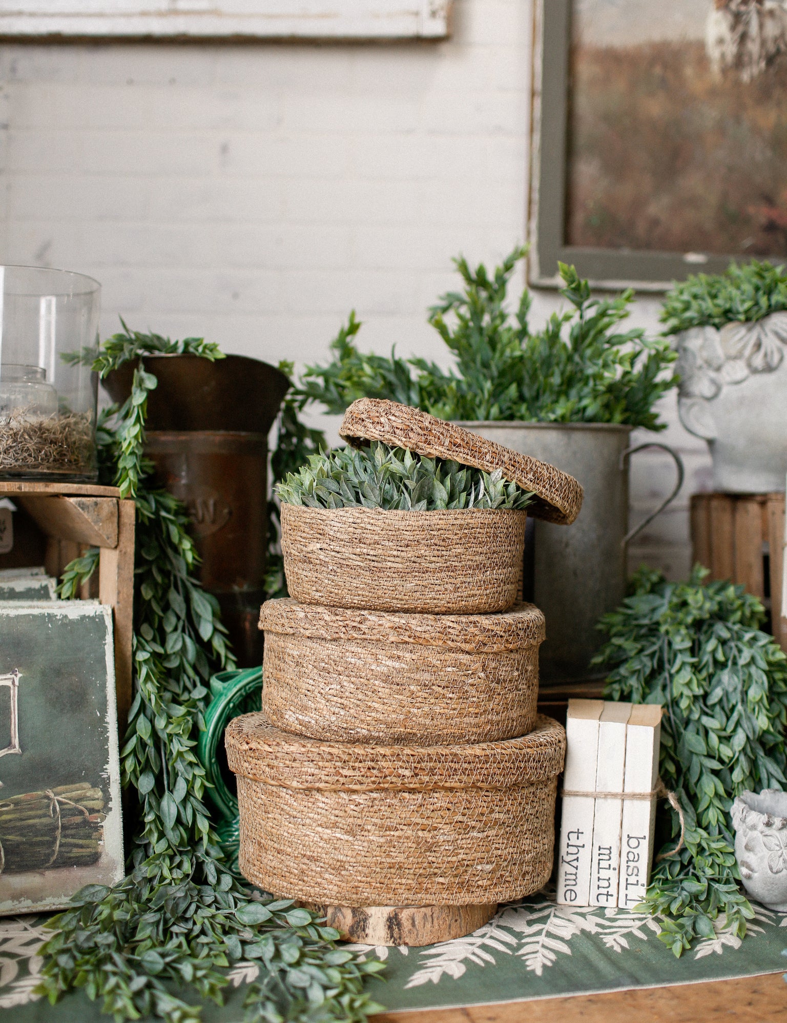Hand-Woven Seagrass Basket The Little Burlap Barn®