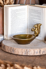 Gilded Squirrel Bowl Accent Decor